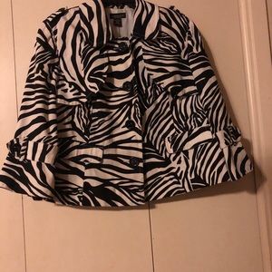 Rafaela 2X animal print shirt jacket
